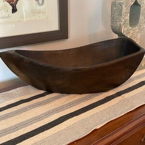 Large Wood Boat for Salad/Chips Serving Bowl 🥣 includes serving utensils